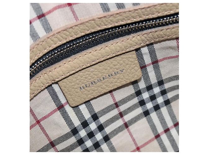 BURBERRY Handtasche aus Leder beige silber authentisch 202999A - Ansicht 17