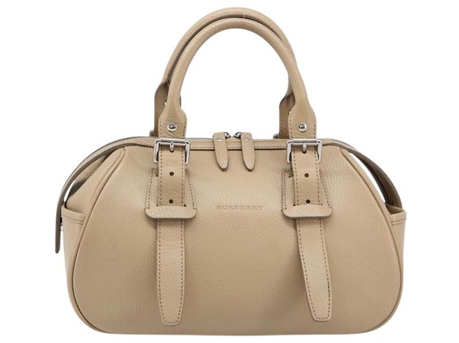 BURBERRY Handtasche aus Leder beige silber authentisch 202999A - Ansicht 2