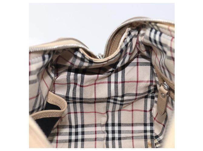 BURBERRY Handtasche aus Leder beige silber authentisch 202999A - Ansicht 20