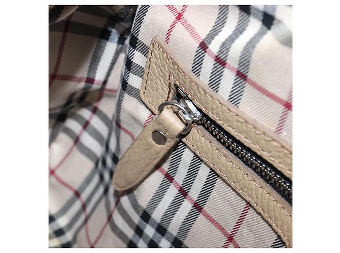 BURBERRY Handtasche aus Leder beige silber authentisch 202999A - Ansicht 21