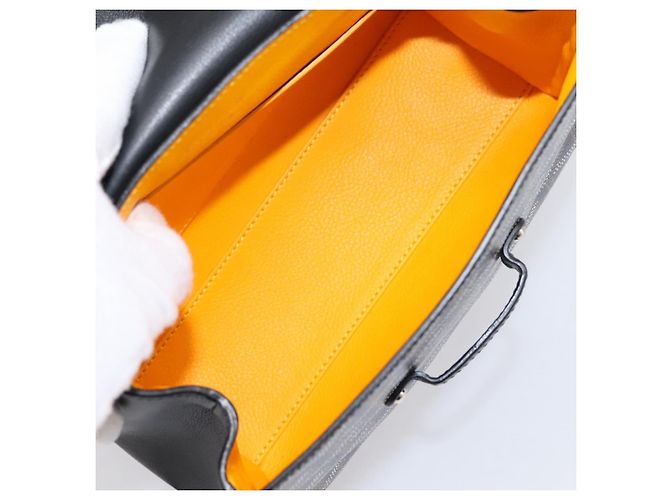 Borsa a mano GOYARD Herringbone Saigon PVC 2way Nero Argento Auth 203151SM - vista 18