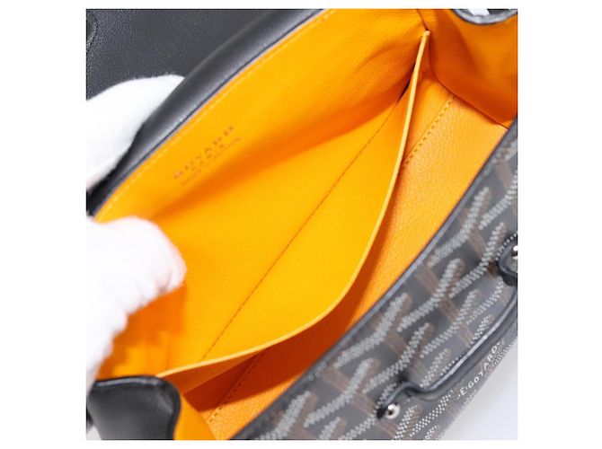 Borsa a mano GOYARD Herringbone Saigon PVC 2way Nero Argento Auth 203151SM - vista 21