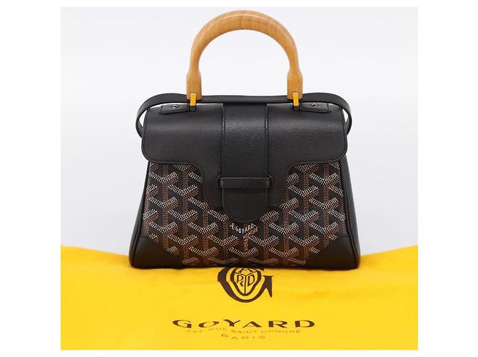 Borsa a mano GOYARD Herringbone Saigon PVC 2way Nero Argento Auth 203151SM - vista 23