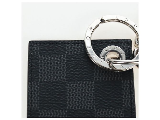 LOUIS VUITTON Damier Grafitte Porte Cles LV Alps Bag Charm M63840 Auth 197290M - vista 14