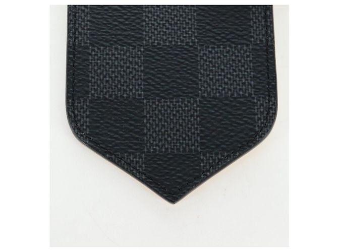 LOUIS VUITTON Damier Grafitte Porte Cles LV Alps Bag Charm M63840 Auth 197290M - vista 8