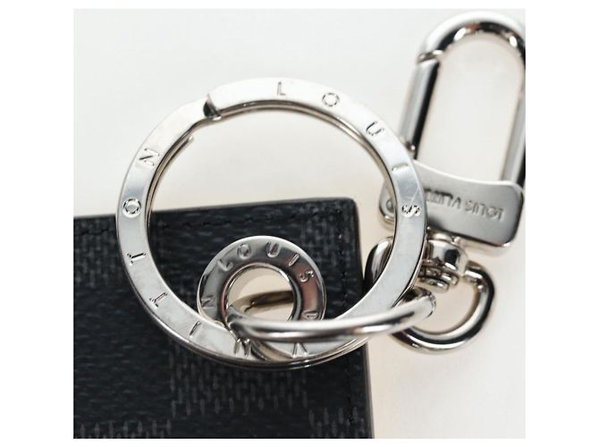 LOUIS VUITTON Damier Grafitte Porte Cles LV Alps Bag Charm M63840 Auth 197290M - vista 9