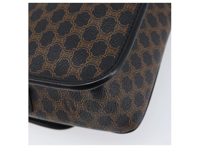 Céline Borsa a mano circolare CELINE Macadam Canvas PVC Pelle Nero Oro Auth 203016 D'oro - Ansicht 13