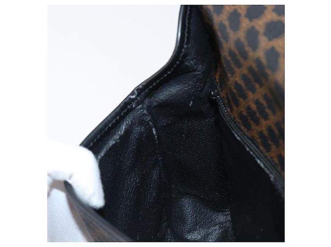 Céline Borsa a mano circolare CELINE Macadam Canvas PVC Pelle Nero Oro Auth 203016 D'oro - Ansicht 19