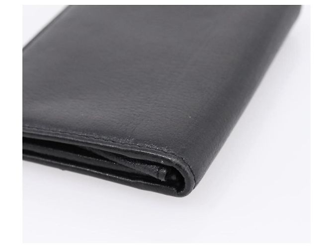 CHANEL Tarjetero Camelia en piel de becerro negro CC Auth 203316A - vista 10