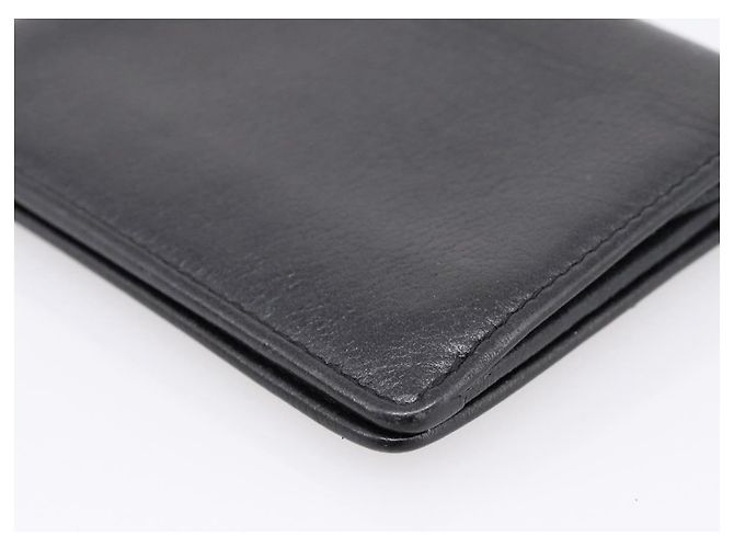 CHANEL Tarjetero Camelia en piel de becerro negro CC Auth 203316A - vista 11