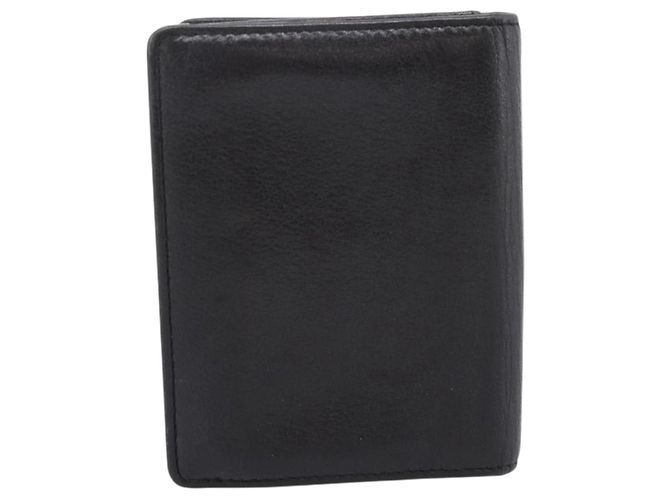 CHANEL Tarjetero Camelia en piel de becerro negro CC Auth 203316A - vista 3