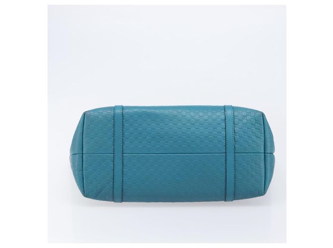 GUCCI Micro GG Canvas Guccissima Outlet Turquoise Blue 449647 Auth 200684A D'oro Turchese - vista 11
