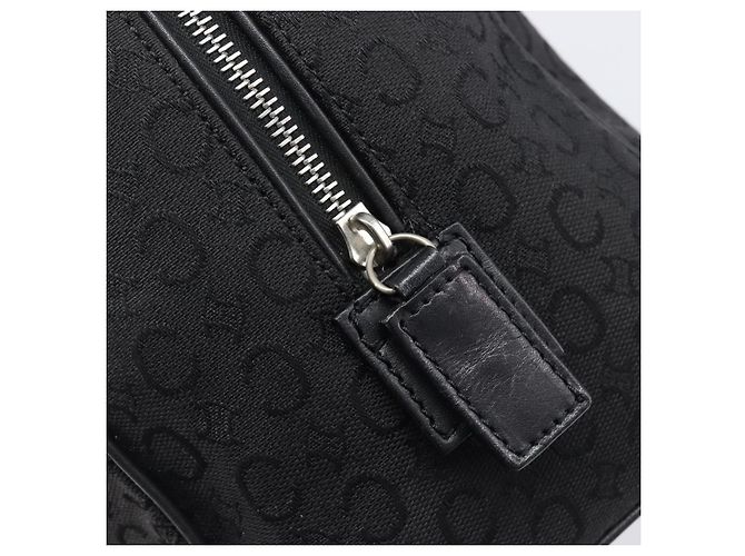 Céline CELINE C Macadam Canvas Handtasche Schwarz Silber Auth mr2912 - Ansicht 15