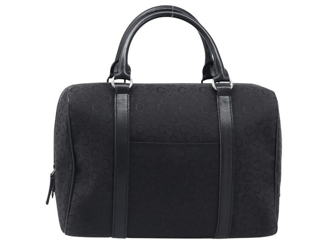 Céline CELINE C Macadam Canvas Handtasche Schwarz Silber Auth mr2912 - Ansicht 2