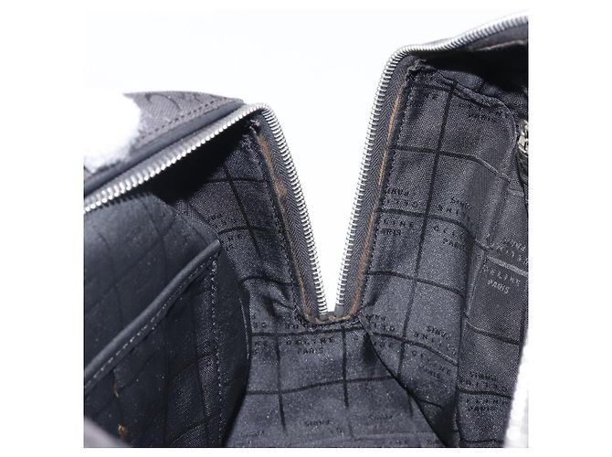 Céline CELINE C Macadam Canvas Handtasche Schwarz Silber Auth mr2912 - Ansicht 20