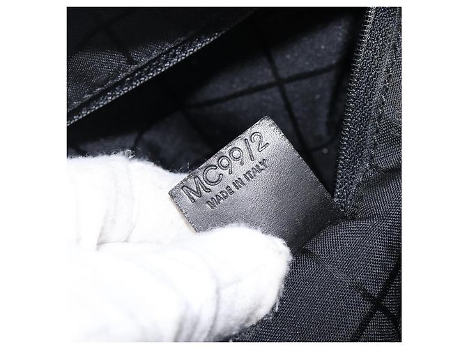 Céline CELINE C Macadam Canvas Handtasche Schwarz Silber Auth mr2912 - Ansicht 23