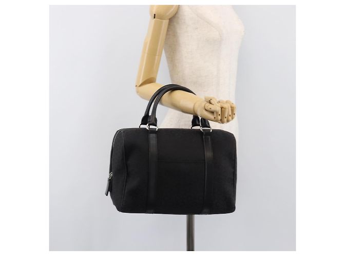 Céline CELINE C Macadam Canvas Handtasche Schwarz Silber Auth mr2912 - Ansicht 24