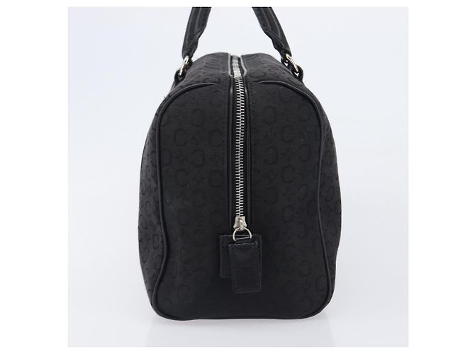 Céline CELINE C Macadam Canvas Handtasche Schwarz Silber Auth mr2912 - Ansicht 4