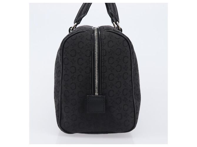 Céline CELINE C Macadam Canvas Handtasche Schwarz Silber Auth mr2912 - Ansicht 5
