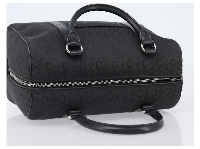 Céline CELINE C Macadam Canvas Handtasche Schwarz Silber Auth mr2912 - Ansicht 6