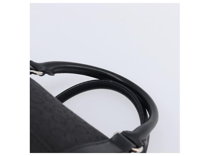 Céline CELINE C Macadam Canvas Handtasche Schwarz Silber Auth mr2912 - Ansicht 8