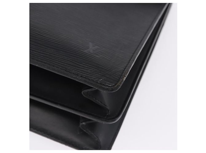 LOUIS VUITTON Epi Serviette Conseiller Briefcase Black M54422 LV Auth 199491 Nero - vista 15
