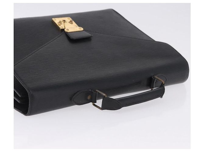 LOUIS VUITTON Epi Serviette Conseiller Briefcase Black M54422 LV Auth 199491 Nero - vista 6