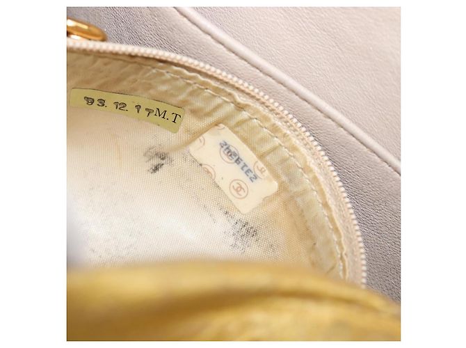 Borsa a tracolla con catena CHANEL in pelle Gold CC Auth 200713 D'oro - vista 25