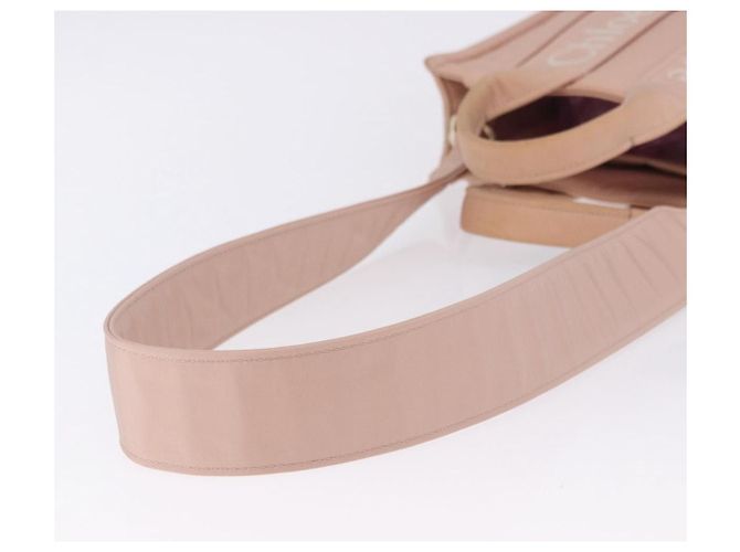 Chloé Borsa a mano Chloe Woody Small Nylon 2way Pink Gold Auth 202651A Rosa D'oro - vista 10