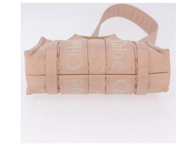 Chloé Borsa a mano Chloe Woody Small Nylon 2way Pink Gold Auth 202651A Rosa D'oro - vista 12