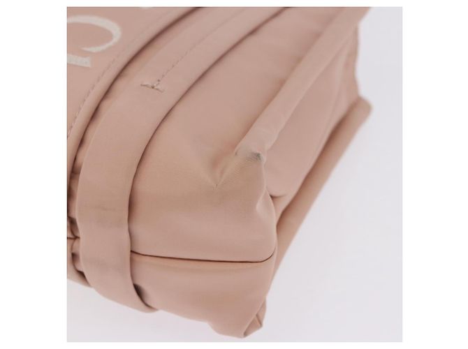 Chloé Borsa a mano Chloe Woody Small Nylon 2way Pink Gold Auth 202651A Rosa D'oro - vista 15