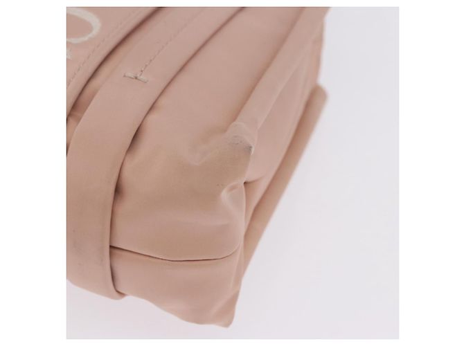 Chloé Borsa a mano Chloe Woody Small Nylon 2way Pink Gold Auth 202651A Rosa D'oro - vista 17
