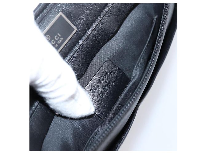 Borsa a Tracolla GUCCI Pelle Nero Argento 001 3364 Auth 202668 - vista 22