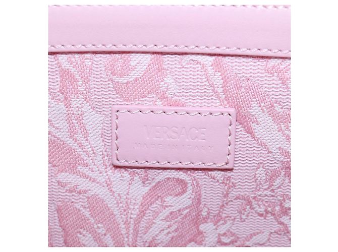 Borsa Tote VERSACE Athena Barocco tweed 2way Pink Gold Auth BA15628M Rosa D'oro - vista 11