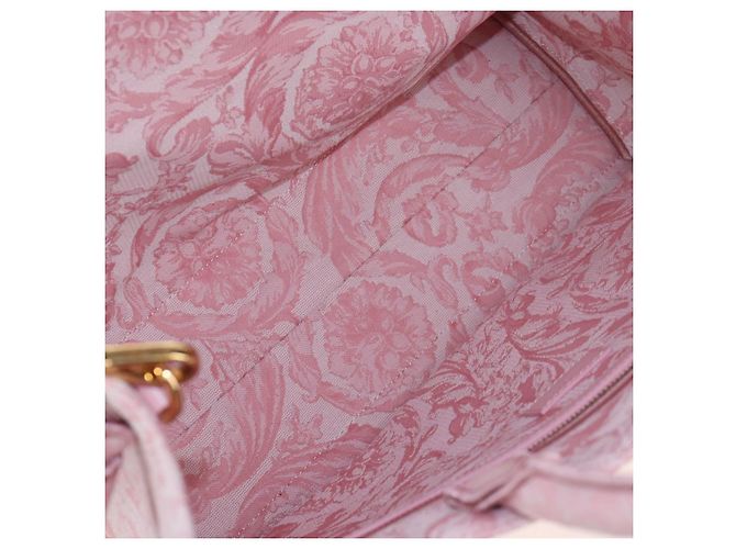 Borsa Tote VERSACE Athena Barocco tweed 2way Pink Gold Auth BA15628M Rosa D'oro - vista 12