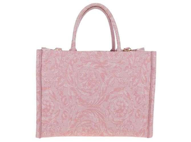 Borsa Tote VERSACE Athena Barocco tweed 2way Pink Gold Auth BA15628M Rosa D'oro - vista 2