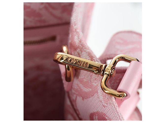 Borsa Tote VERSACE Athena Barocco tweed 2way Pink Gold Auth BA15628M Rosa D'oro - vista 22