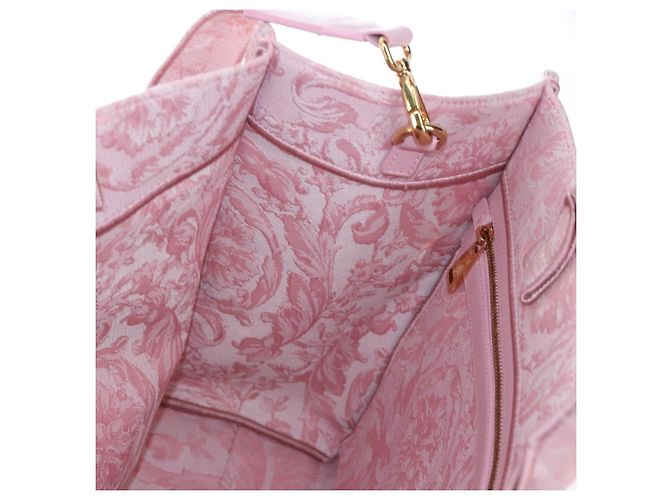 Borsa Tote VERSACE Athena Barocco tweed 2way Pink Gold Auth BA15628M Rosa D'oro - vista 23