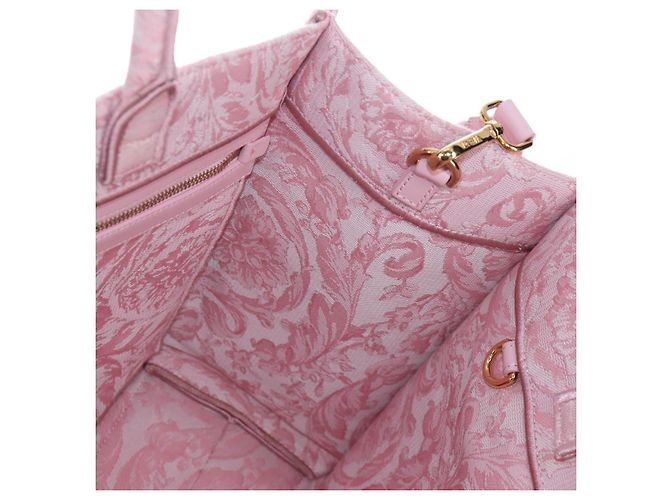 Borsa Tote VERSACE Athena Barocco tweed 2way Pink Gold Auth BA15628M Rosa D'oro - vista 24