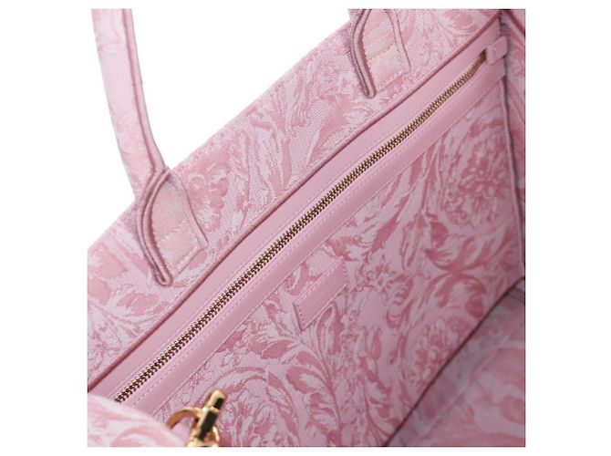 Borsa Tote VERSACE Athena Barocco tweed 2way Pink Gold Auth BA15628M Rosa D'oro - vista 25