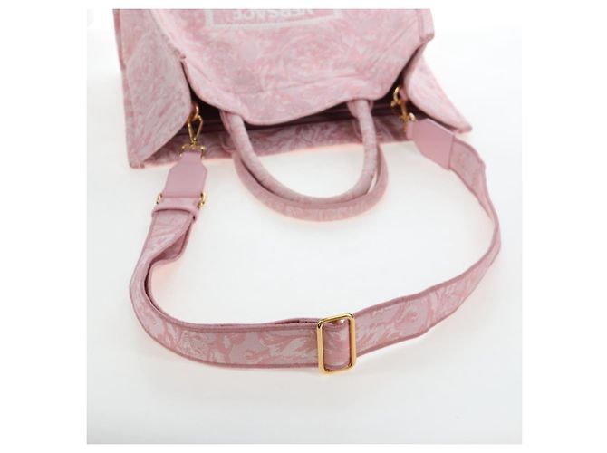 Borsa Tote VERSACE Athena Barocco tweed 2way Pink Gold Auth BA15628M Rosa D'oro - vista 9