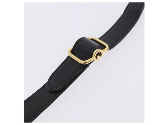 Borsa a tracolla GUCCI GG in pelle nera e oro 14 001 5519 Auth ka6135 Nero - vista 11
