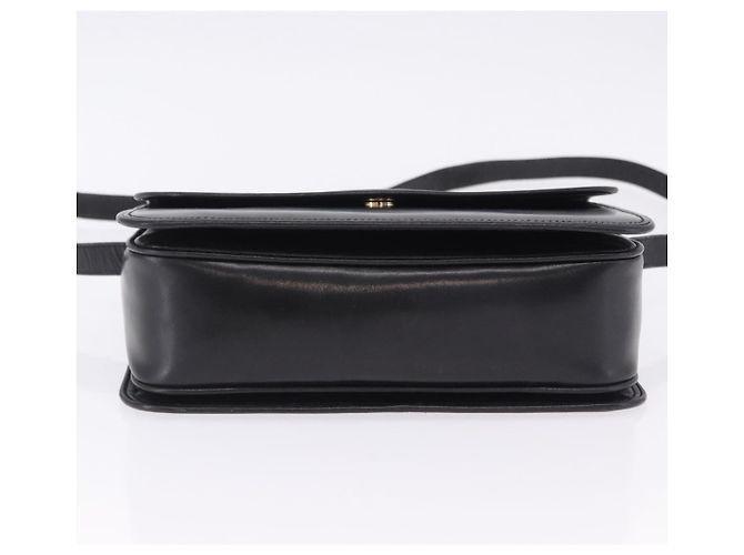 Borsa a tracolla GUCCI GG in pelle nera e oro 14 001 5519 Auth ka6135 Nero - vista 13