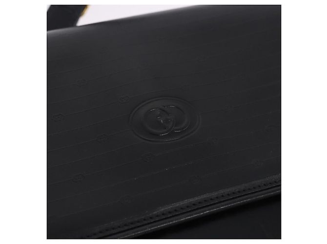 Borsa a tracolla GUCCI GG in pelle nera e oro 14 001 5519 Auth ka6135 Nero - vista 18