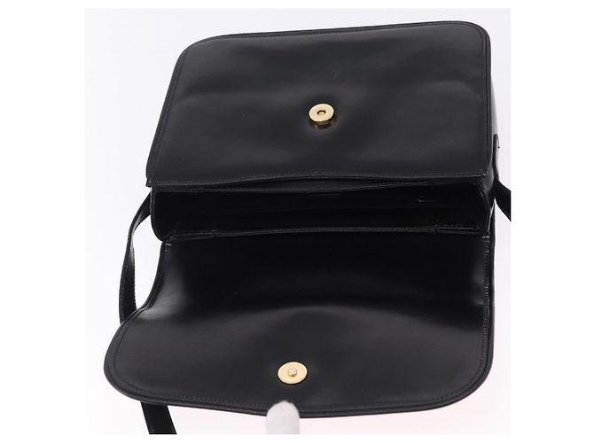 Borsa a tracolla GUCCI GG in pelle nera e oro 14 001 5519 Auth ka6135 Nero - vista 19