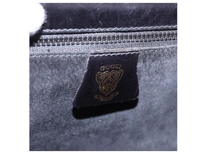 Borsa a tracolla GUCCI GG in pelle nera e oro 14 001 5519 Auth ka6135 Nero - vista 22