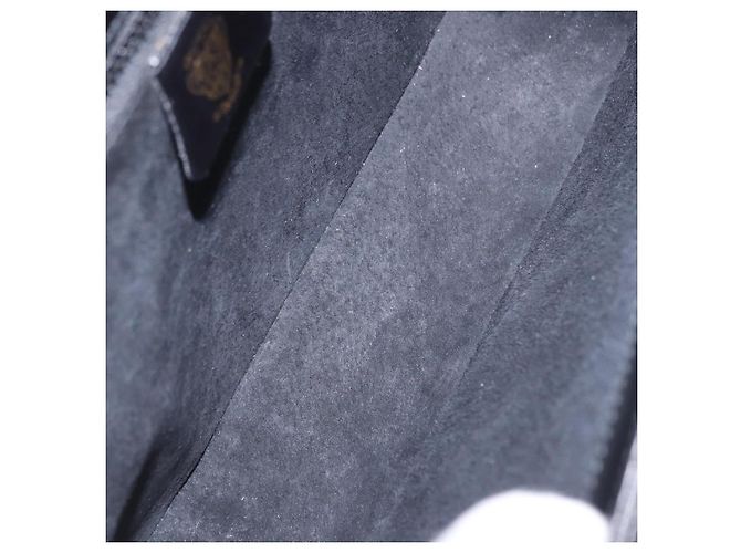 Borsa a tracolla GUCCI GG in pelle nera e oro 14 001 5519 Auth ka6135 Nero - vista 23