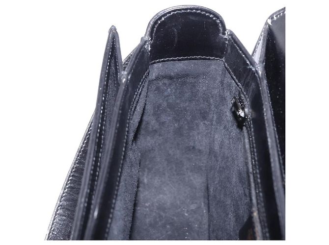Borsa a tracolla GUCCI GG in pelle nera e oro 14 001 5519 Auth ka6135 Nero - vista 25