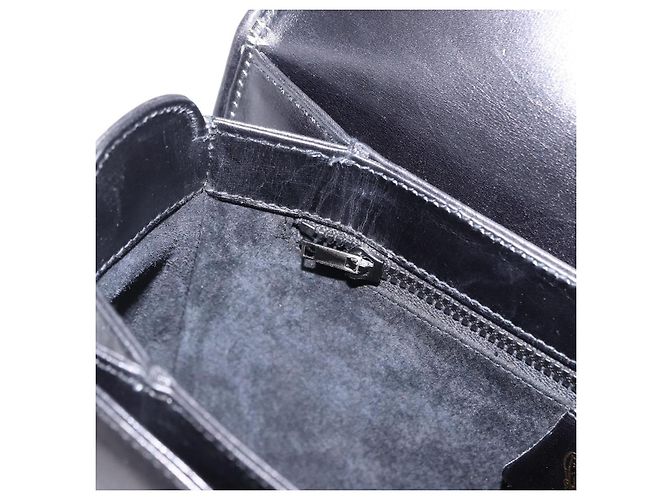 Borsa a tracolla GUCCI GG in pelle nera e oro 14 001 5519 Auth ka6135 Nero - vista 26