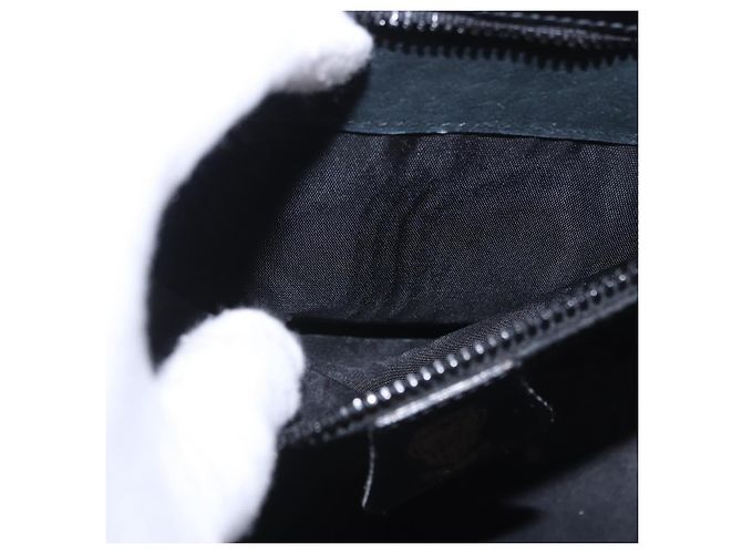 Borsa a tracolla GUCCI GG in pelle nera e oro 14 001 5519 Auth ka6135 Nero - vista 27